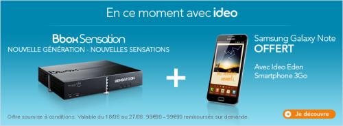 Offre spéciale Bbox Sensation avec Samsung Galaxy Note