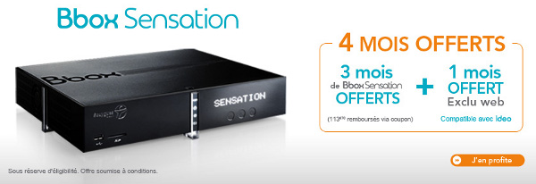 4 mois offerts Bbox Sensation