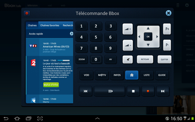 Telecommande Bbox Tab