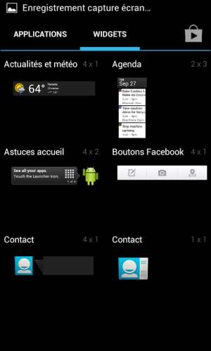 Widgets Android