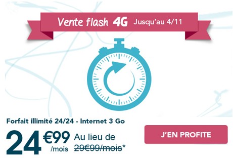 Vente Flash forfait Sensation 4G