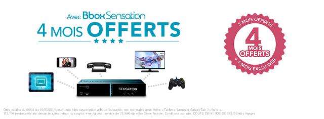 3 mois offerts Bbox Sensation