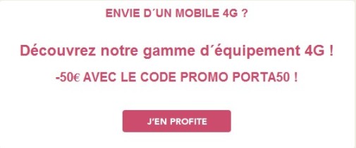 Promo 50 € offerts sur un smartphone 4G