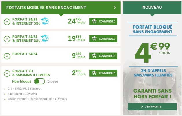 Forfait bloque b&you